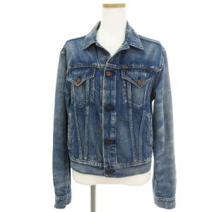 美品 3rd デニムジャケット Gジャン ヴィンテージ加工 フロントボタン 211685967001 青 ブルー S