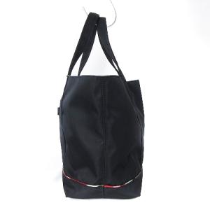 BLUE LABEL CRESTBRIDGE トートバック ワッペン チェック ストラップ レザー ブラック 黒