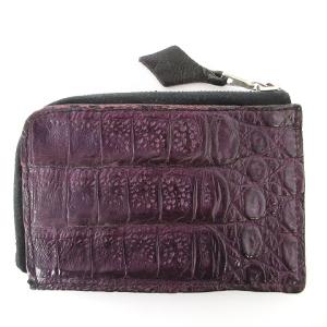Bill Wall Leather コインケース カード COIN ZIP 小銭入れ 財布 ワニ革 カイマンレザー パープル