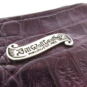 Bill Wall Leather コインケース カード COIN ZIP 小銭入れ 財布 ワニ革 カイマンレザー パープル