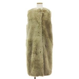 ロングベスト エコファー 40 ベージュ