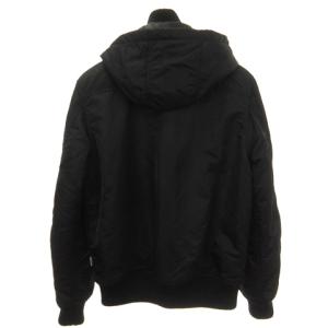 ALPHA INDUSTRIES フーデッドリブジャケット ブルゾン フード ナイロン ジップアップ TA1396-001 黒 ブラック M ミリタリー