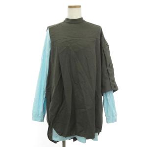 22AW ハイツイストWO SHIRT カットPULLOVER アンサンブル ウール コットン 無地 300FA230-1140