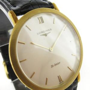 Longines サンティミエ 腕時計 アナログ クオーツ ブラック シルバーカラー