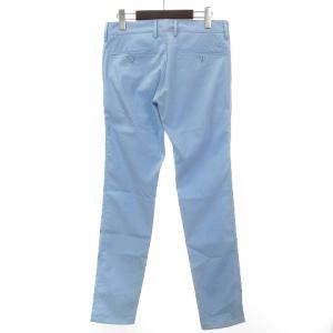 LACOSTE タグ付き ポリエステル 撥水速乾 パンツ ストレッチ ジッパーフライ ロゴ 刺繍 HH736E 青 ブルー 76 SM1