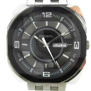 腕時計 アナログ クオーツ デイト ビッグフェイス DZ-1170 文字盤 黒 ブラック ウォッチ SM1