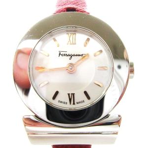 ガンチーニ ウォッチ 腕時計 クォーツ ラウンド アナログ 文字盤銀色 2針 SF43 レッド 赤 シルバーカラー SM1