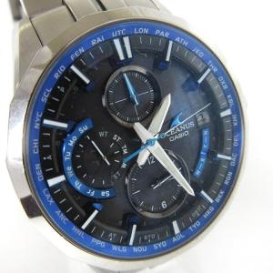 CASIO オシアナス Manta 腕時計 アナログ タフソーラー クロノグラフ デイト OCW-S3000-1AJF 文字盤 ブルー