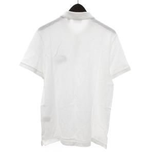 LACOSTE ポロシャツ 半袖 ロゴ刺繍 デカワニ 鹿の子 コットン 白 ホワイト US M SM1