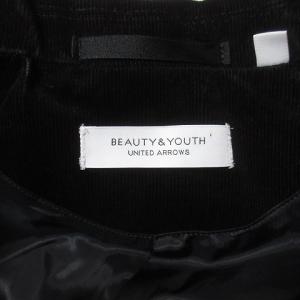 BEAUTY&YOUTH UNITED ARROWS タグ付き テーラードジャケット コーデュロイ 黒 ブラック シングル 2B M センターベント 胸ポケット SM1 X