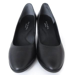 REGAL 美品 プレーンパンプス ヒール レザー 黒 ブラック 23 1