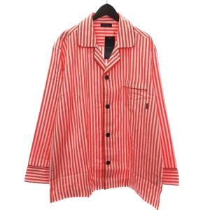 PAUL SMITH タグ付き 美品 パジャマ セット ルームウェア シャツ 長袖 長ズボン 前開き ストライプ オレンジ LL SM1