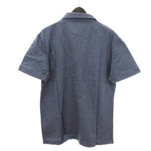 BLACK LABEL CRESTBRIDGE ポロシャツ 半袖 袖裏チェック 刺繍ロゴ ワンポイント ミックス コットン ネイビー LL SM1