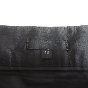 TO BE CHIC スカート ひざ丈 ビジュー スパンコール シルク タックフレア 黒 ブラック ネップ生地 40 M SM1 X