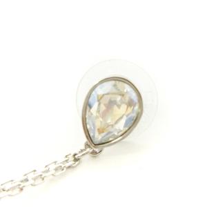SWAROVSKI ピアス しずく型 ドロップ 揺れる ストーン シルバーカラー 水色 アクセサリー SM1