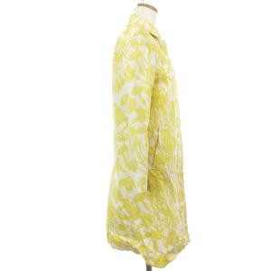 MARC JACOBS ステンカラーコート 花柄 大柄 比翼 コットン 黄 イエロー 4 L位 SM1