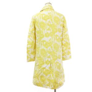 MARC JACOBS ステンカラーコート 花柄 大柄 比翼 コットン 黄 イエロー 4 L位 SM1