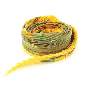 GRANDE TENUE プリーツ スカーフ ダイヤ型 クラウン 王冠 シルク オレンジ マルチカラー AA