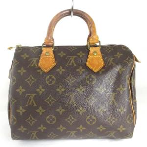 LOUIS VUITTON M41528 モノグラム スピーディー25 ミニボストン ハンドバッグ レザー ブラウン