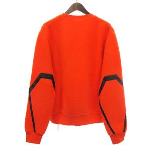 HERMES 22AW トレーナー レザー カシミヤ混 S オレンジ