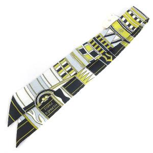 21SS タグ付き VOLTES ET PIROUETTES ツイリー スカーフ シルク 総柄 黄