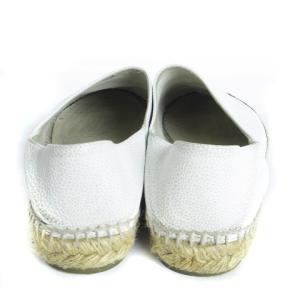 CHANEL エスパドリーユ パンプス スリッポン レザー ココマーク G32742 ホワイト 39