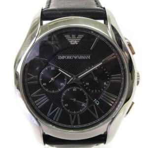 腕時計 ウォッチ アナログ クォーツ デイト クロノグラフ AR-1700 文字盤ブラック シルバーカラー SM1