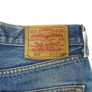 Levi's 501 デニムパンツ ストレート ジーンズ ダメージ加工 WP423 W30 L34 ブルー