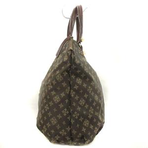 russet トートバッグ ハンド A4 大容量 マグネットボタン 総柄 ロゴ 茶 ブラウン 鞄 SM1