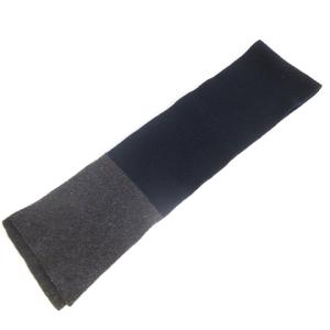 PRADA リブマフラー 無地 ロゴ 紺 ネイビー グレー 小物 SM1 AA