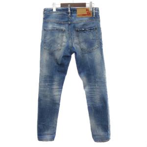DSQUARED2 S74LB0975 22AW スケーター デニム ボトムス ダメージ加工 ボタンフライ テーパード