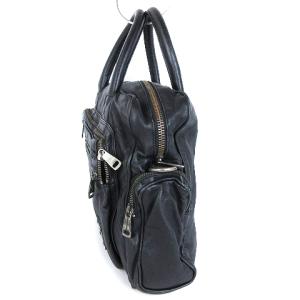 DOLCE&GABBANA ビジネスバッグ ブリーフケース レザー ロゴプレート 黒 ブラック 鞄 SM1