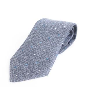 美品 クラヴァット LV シグネチャー ネクタイ レギュラータイ シルク M78043 灰色 グレー