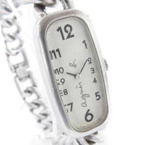 agnes b. ブレスウォッチ 腕時計 アナログ クオーツ メタル チェーンベルト V220-6040 文字盤 白 ホワイト