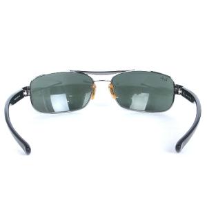 Ray-Ban サングラス 度無し カラーレンズ スクエア型 RB3302 シルバーカラー 黒 ブラック 6118 アイウェア SM1
