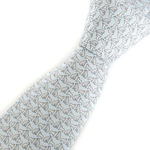 ネクタイ レギュラータイ シルク シロクマ 水色 ブルー系 SM1 AA