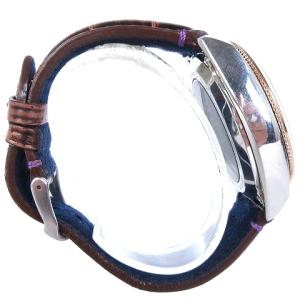 PAUL SMITH 腕時計 ウォッチ 電波ソーラー クォーツ クロノグラフ アナログ レザーバンド 金色文字盤 シルバーカラー SM1