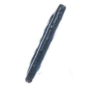 BOTTEGA VENETA イントレチャート オーストリッチ レザー マネークリップ 二つ折り財布 札入れ ウォレット 紺 ネイビー SM1