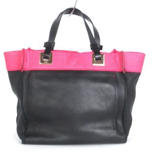 FURLA トートバッグ インバッグ レザー ロゴ 刻印 黒 ブラック ピンク 鞄 SM1