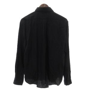 YAECA コンフォートシャツ リラックス 長袖 コットン 無地 フロントスナップボタン 12114 黒 ブラック S SM1