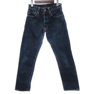 EVISU カモメプリント デニム ジーンズ パンツ ストレート ボタンフライ インディゴ コットン No2 2000 青 ブルー 27