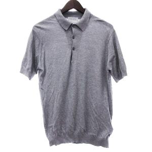 ポロシャツ 半袖 無地 コットン グレー M SM1