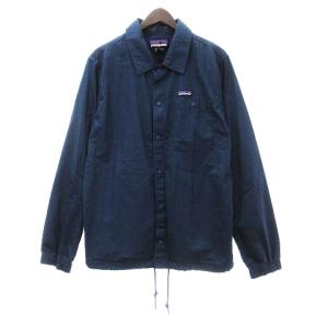 HEMP COACH JACKET コーチジャケット シャツジャケット 長袖 コットン混 無地 25335SP19 紺 ネイビー