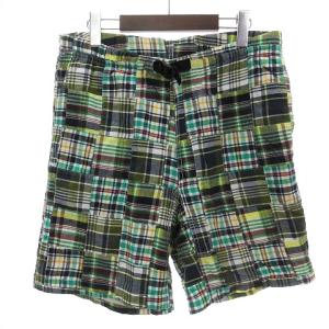 グライミングショーツ G-SHORT ショートパンツ ショーツ コットン ウェビングベルト チェック パッチワーク  57021SP19
