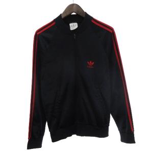 トラックジャケット ジャージ 長袖 ライン ロゴ ワンポイント 黒 ブラック M SM1 AA