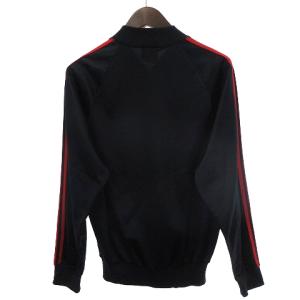 adidas トラックジャケット ジャージ 長袖 ライン ロゴ ワンポイント 黒 ブラック M SM1 AA