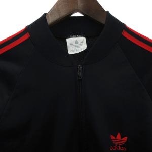 adidas トラックジャケット ジャージ 長袖 ライン ロゴ ワンポイント 黒 ブラック M SM1 AA