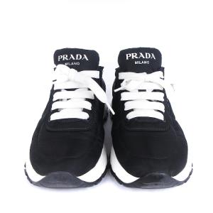 3E6386 スニーカー ナイロン 24.5cm ブラック（2023/07/12買取