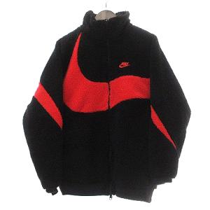 BQ6546-008 SWOOSH FULL ZIP JACKET リバーシブル ボア M ブラック
