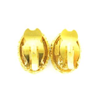 YVES SAINT LAURENT ヴィンテージ  カラーストーンイヤリング イヤークリップ アクセサリー ゴールドカラー